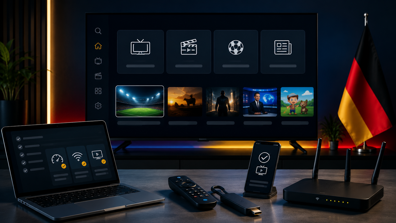 IPTV Testline auf Smart TV und Fire TV Stick testen