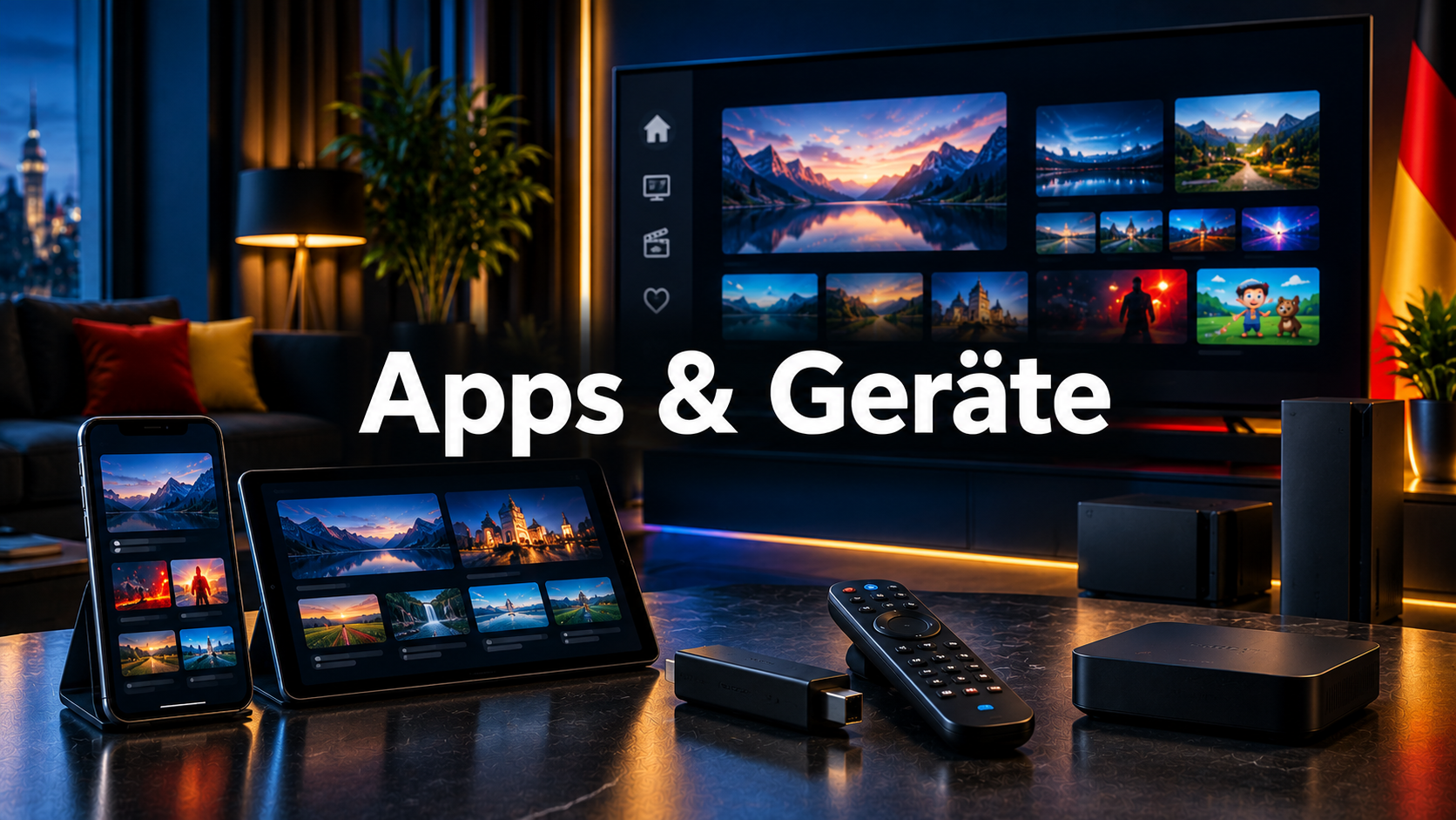 IPTV Apps und Geräte vergleichen – Smart TV, Fire TV Stick und Tablet